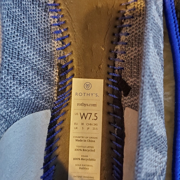 Rothy's Grey Zebra Pointed Flats - Picture 3 of 6